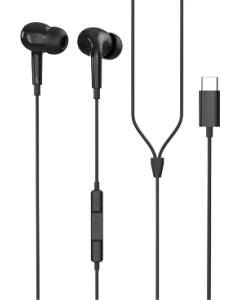 RadioShack Wired Type-C Earphones with Microphone (Black) 3304385
