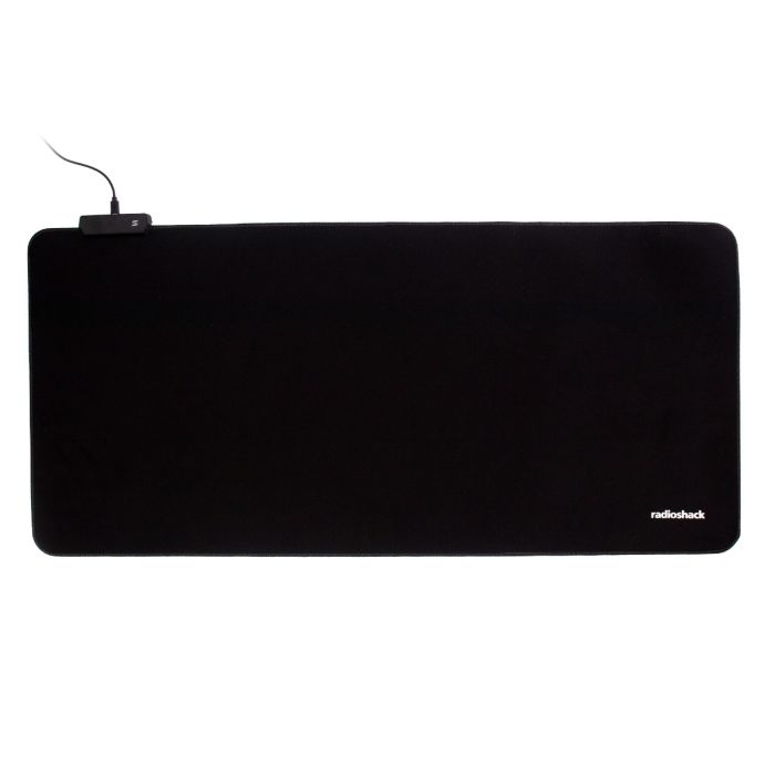Radioshack LED gaming mouse pad with RS logo black 2607105 31.49 x 14.57 in