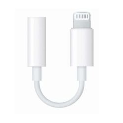 RadioShack Lightning Male to 3.5MM Male MFI White Adapter 1202263