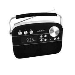 RadioShack AM/FM 2-Band Vintage Radio with Bluetooth Function and USB/TF ports 1202265