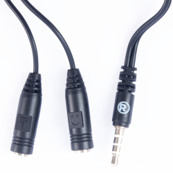 RadioShack 3.5mm Male to 2 Female Connectors Cable 1503292