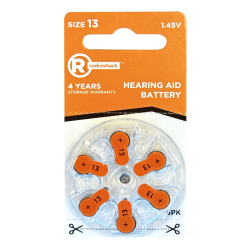 RadioShack Hearing Aid Battery, Size 13, 6 Pack, 2302524