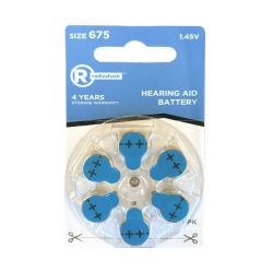 RadioShack Hearing Aid Battery 675, 6 Pack, 2302526