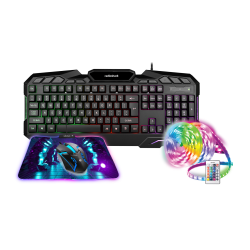 RadioShack Keyboard RGB Light Mouse and Mouse Pad Combo 2607062