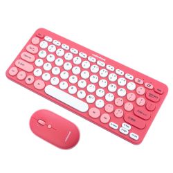 RadioShack Keyboard And Mouse 2.4G Wireless Combo Pink 2607126