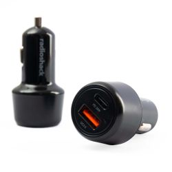 RadioShack Two Pack QC 3 0 Dual Car Charger With 1 USB 1 Type C 2733360