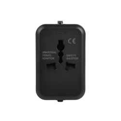 RadioShack Universal Travel Adapter with 4 Plugs Black 2733361