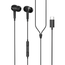 RadioShack Wired Type-C Earphones with Microphone (Black) 3304385