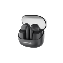 RadioShack Live Sound Wireless Bluetooth Earbuds with Noise Cancellation, IPX5 Waterproof, Black 3304399  