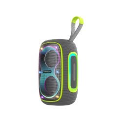 RadioShack Bluetooth Speaker, 30W, RGB Lights, Gray & Green, Wireless 4001781
