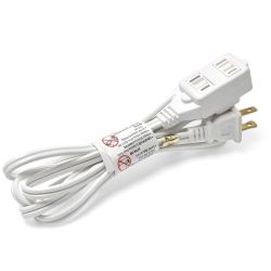 RadioShack White extension cord 6100810 9 ft
